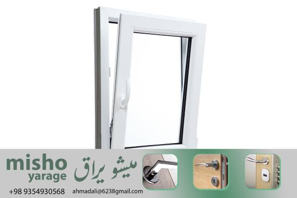 لولای uPVC با اندازه و ابعاد متنوع برای نصب در پنجره‌ها